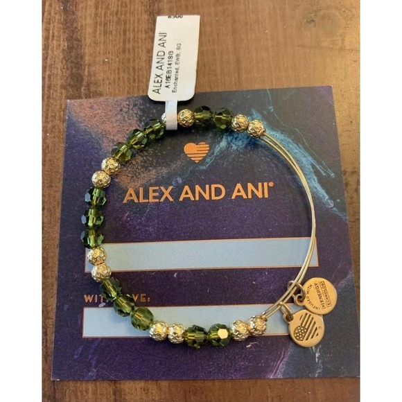 New Alex and Ani beaded gold bracelet - Picture 1 of 2